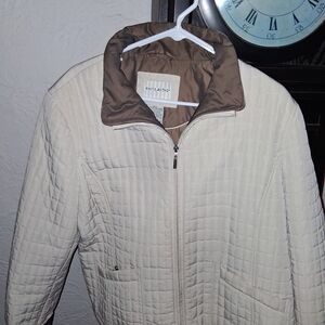 White Stag Beige Quilted Puffer Jacket